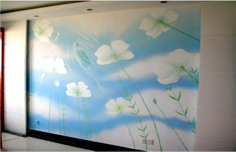 北流画墙绘怎么画好白云的蓬松感？