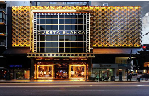 北流门头设计与商业空间的纽带。