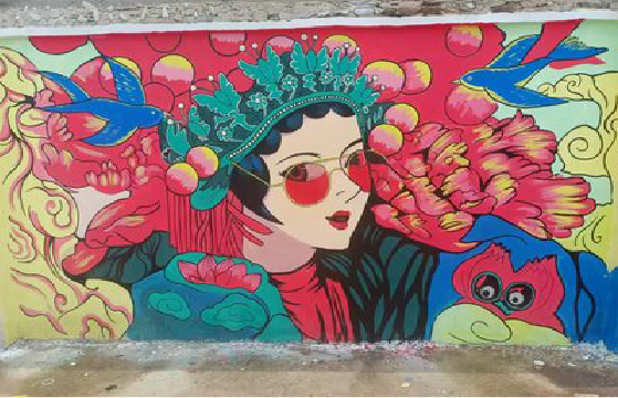 北流墙体彩绘-网红墙