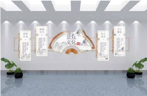 北流企业文化墙设计的核心要素。