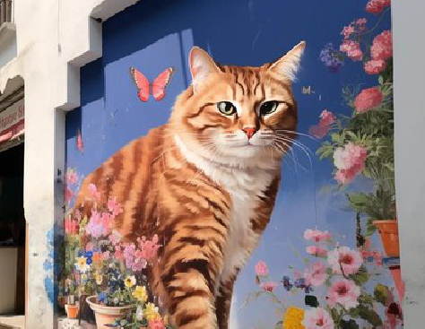 北流自己绘制有个性的手绘墙