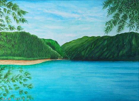 北流在墙绘中，如何绘画绿水青山？