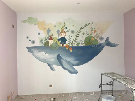 北流手绘墙的特点及优势。